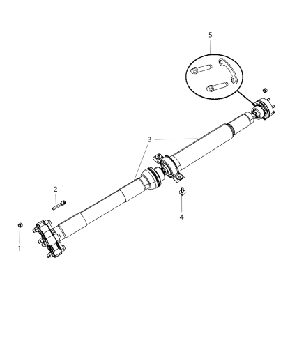 Kit De Reparación De Cardan Trasero - Mopar (52853649AF) - Image 2