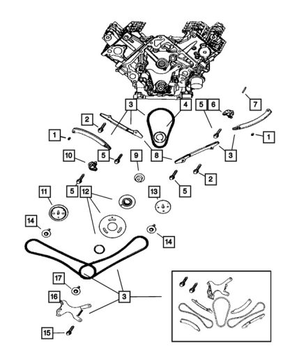 Kit de Conducción de Tiempo del Motor - Mopar (68003352AA) - Image 3