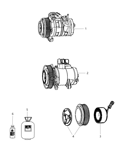Compresor de Aire Acondicionado - Mopar (55111506AC) - Image 3