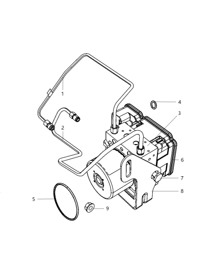 Módulo de Sistema de Freno Antibloqueo - Mopar (68046389AA) - Image 3