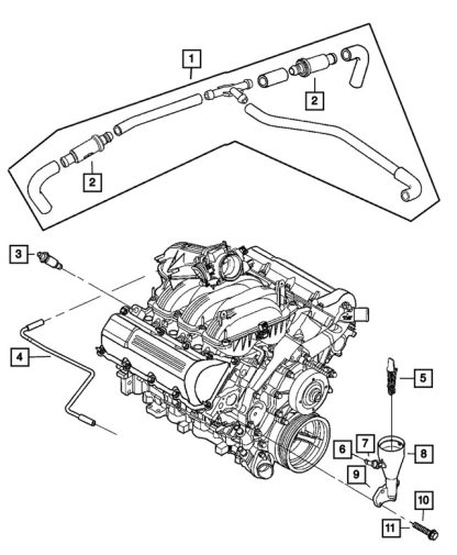 Tubo de Manifiesto de Ventilación de Cárter a Admisión - Mopar (53031133AE) - Image 5
