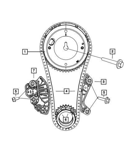 Tensor de cadena del tiempo - Mopar (53022115AH) - Image 4