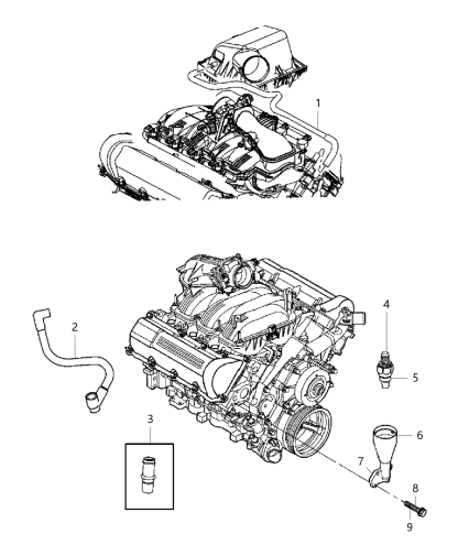 Tubo de Manifiesto de Ventilación de Cárter a Admisión - Mopar (53032617AF) - Image 6