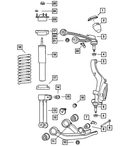 Topes De Goma De Espirales Delanteros - Mopar (52088686AA) - Image 3