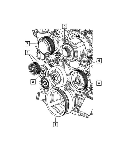 Polea Fija de la Bomba de Dirección - Mopar (53013688AC) - Image 2