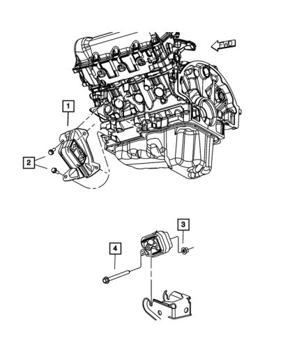 Aislador de Montaje del Motor, Lado Izquierdo - Mopar (52129481AC) - Image 3