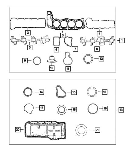 Kit Empacadura Superior del Motor - Mopar (68001777AA) - Image 4