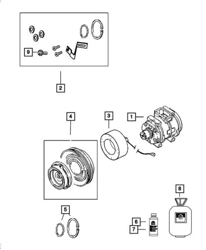 Compresor de Aire Acondicionado - Mopar (68202994AC) - Image 6