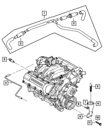 Tubo de Manifiesto de Ventilación de Cárter a Admisión - Mopar (53032617AD) - Image 5