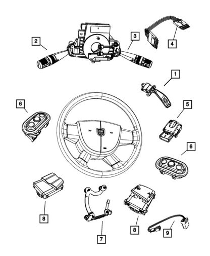 Interruptor de  Corneta - Mopar (68004148AC) - Image 4