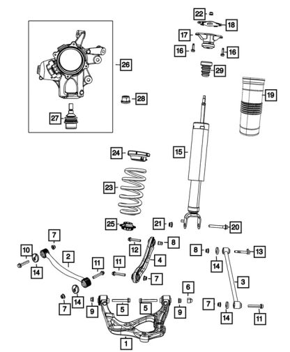 Soporte superior del amortiguador - Mopar(68029590AF) - Image 2