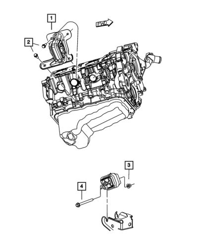 Aislador de Montaje del Motor, Lado Derecho - Mopar (52129480AC) - Image 4