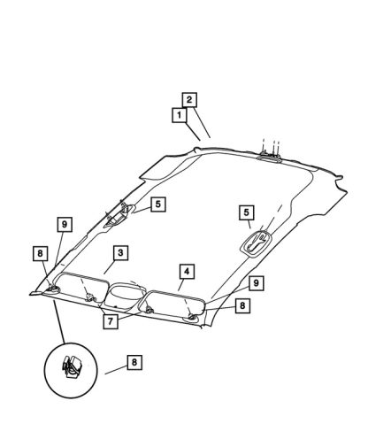 Soporte de Visores - Mopar (1AR26DW1AA) - Image 3